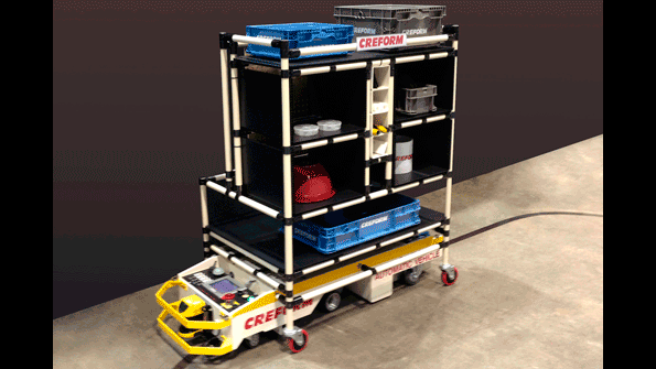 Kitting Carts Meet AGV Tuggers Material Handling and Logistics