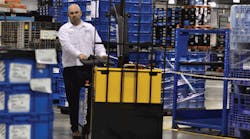 Operators at New South Express train Seegrid robotic industrial trucks the path by which to return empty pallets and containers. Operators at New South Express train Seegrid robotic industrial trucks the path by which to return empty pallets and containers.