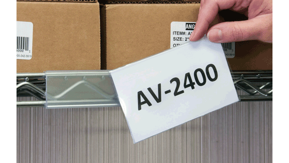 Extended Label Holders for Racking Material Handling and Logistics