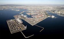 Port of Long Beach aerial view