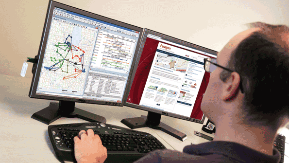 Georgersquos Chicken uses routing software Paragon to develop each dayrsquos delivery schedule These are based on factors such as Hours of Service regulations truck weight and distance