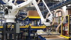 Palletizing on the fly makes it simple for an operator to restart the system if something goes awry Palletizing on the fly makes it simple for an operator to restart the system if something goes awry