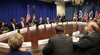 President Obama meets with agriculture and business leaders to discuss the benefits of the Trans-Pacific Partnership for American businesses and workers.