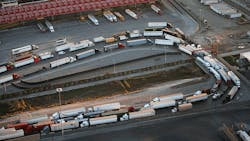 A line of cargo trucks crosses from the Mexican side of the border into the US port of entry at Otay Mesa near San Diego Calif Photo by John MooreGetty Images A line of cargo trucks crosses from the Mexican side of the border into the US port of entry at Otay Mesa near San Diego Calif Photo by John MooreGetty Images