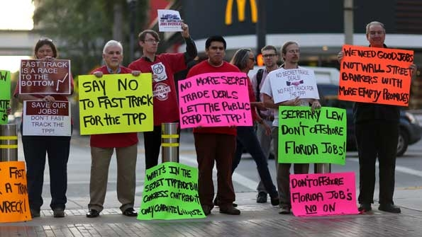 Labor Leaders Lawmakers Voice Opposition to TPP Before State of Union
