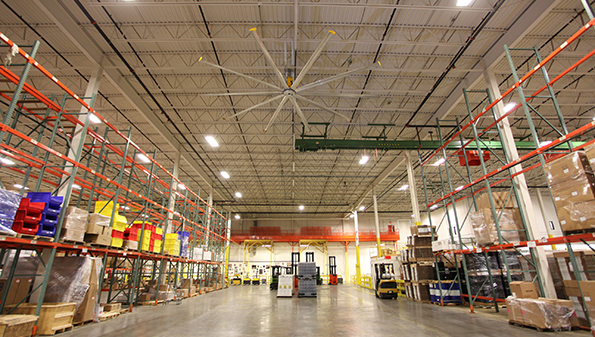 Temperatures were 30degF higher at the ceiling than at the floor in the Amsoil DC