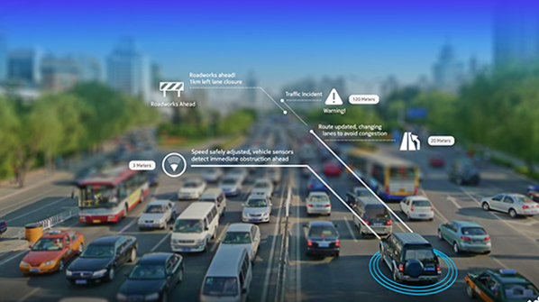 Traffic probe data combined with sensor technology can make driving safer Photo courtesy Here