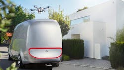 Mercedes Equips Electric Van with Drones Mercedes Equips Electric Van with Drones