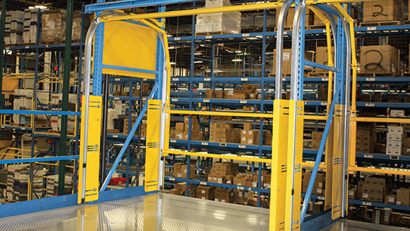 Dual reciprocating barriers create a controlled access area where the inner gate and outer gate cannot be opened at the same time