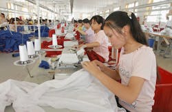 Garment workers in China Garment workers in China