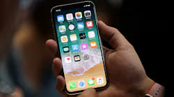 The OLED screen of a new iPhone X.