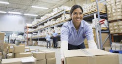 woman lifting box woman lifting box