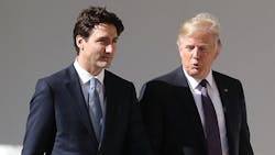 Canadian Prime Minister Justin Trudeau, left, and U.S. President Donald Trump. Canadian Prime Minister Justin Trudeau, left, and U.S. President Donald Trump.