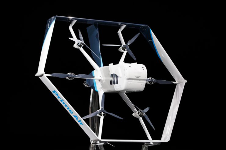 Amazon Unveils Futuristic Helicopter-Plane Hybrid Drone for Deliveries