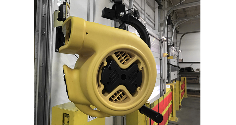 Adjustable, WallMount Fan/Light Material Handling and Logistics