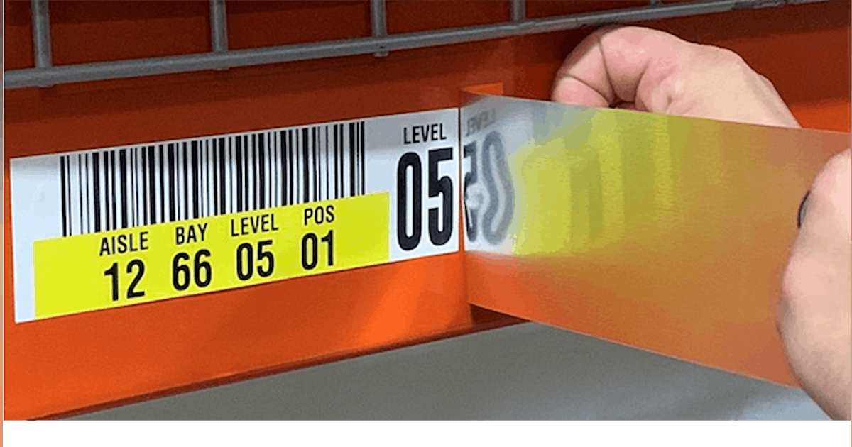 Linerless Warehouse Rack Relabeling | Material Handling and ...