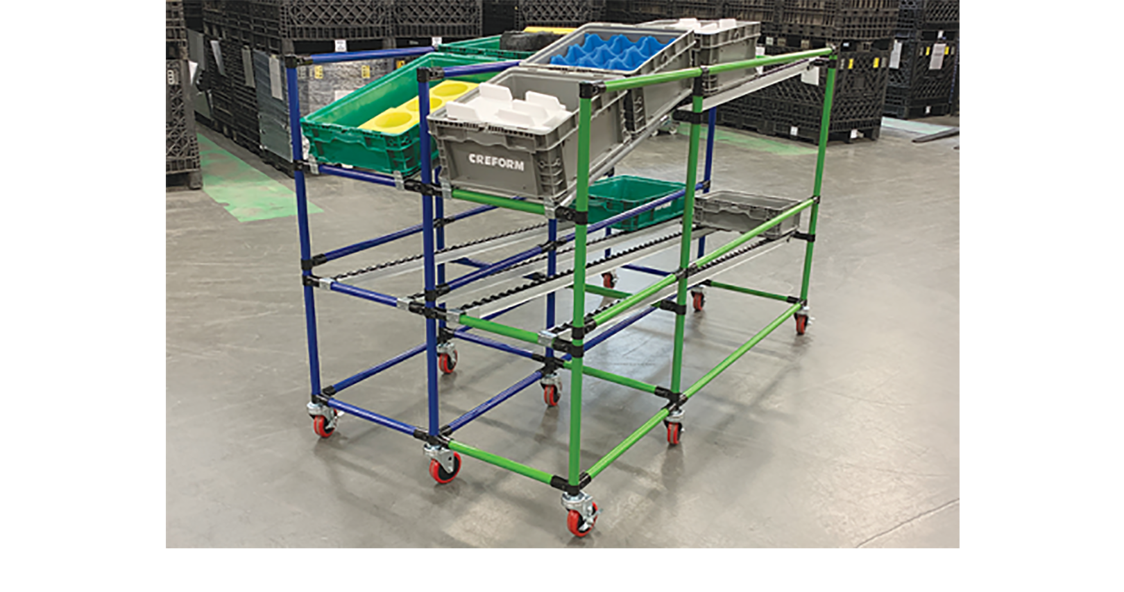 Creform Two Toned Mobile Flow Rack 5f750354761f2