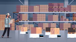 Warehouse Robots Illustration