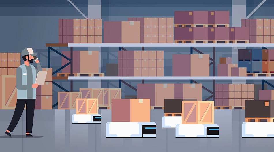 Warehouse Robots Illustration