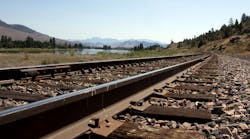 Railroad Tracks Near River