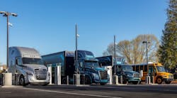 Heavy-Duty Electric Truck Charging Site Opens in Oregon