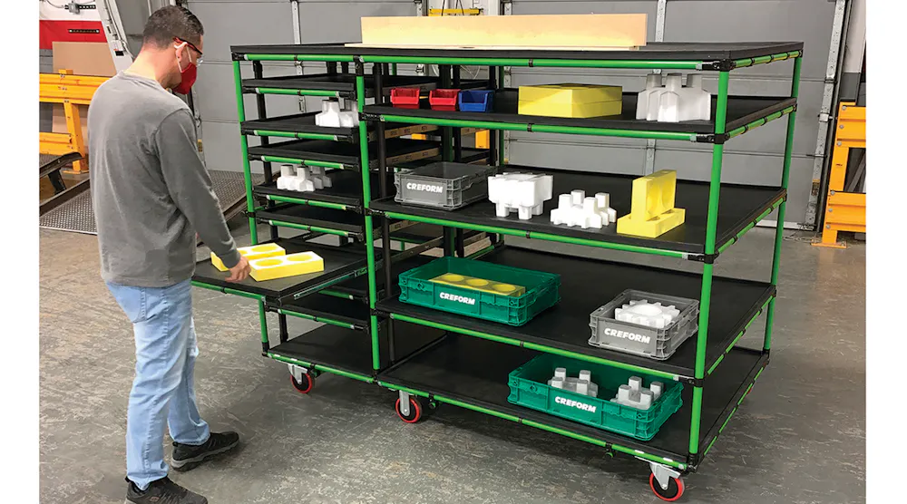Material Kitting Rack Kitting Cart for Aircraft Parts | Material Handling and Logistics