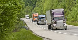 Trucks On Highway