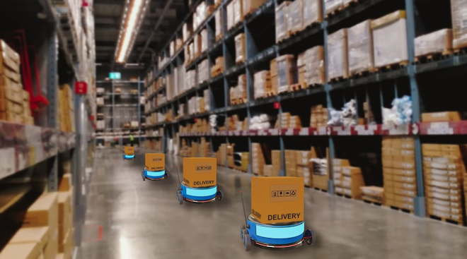 Robots In Warehouse Phuttaphat Tipsana