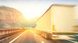 Speeding Truck On Highway