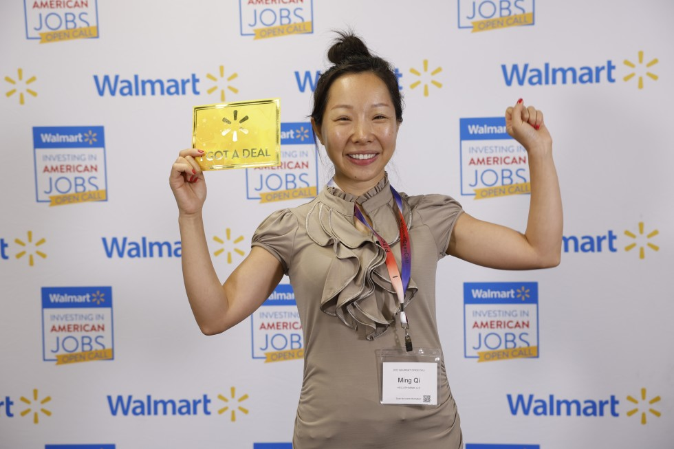 Ming Qi of Hellopharma, LLC. celebrates her &ldquo;golden ticket&rdquo;.