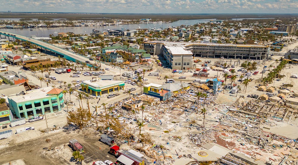 Massive destruction on Fort Myers Beach in the aftermath of Hurricane Ian.
