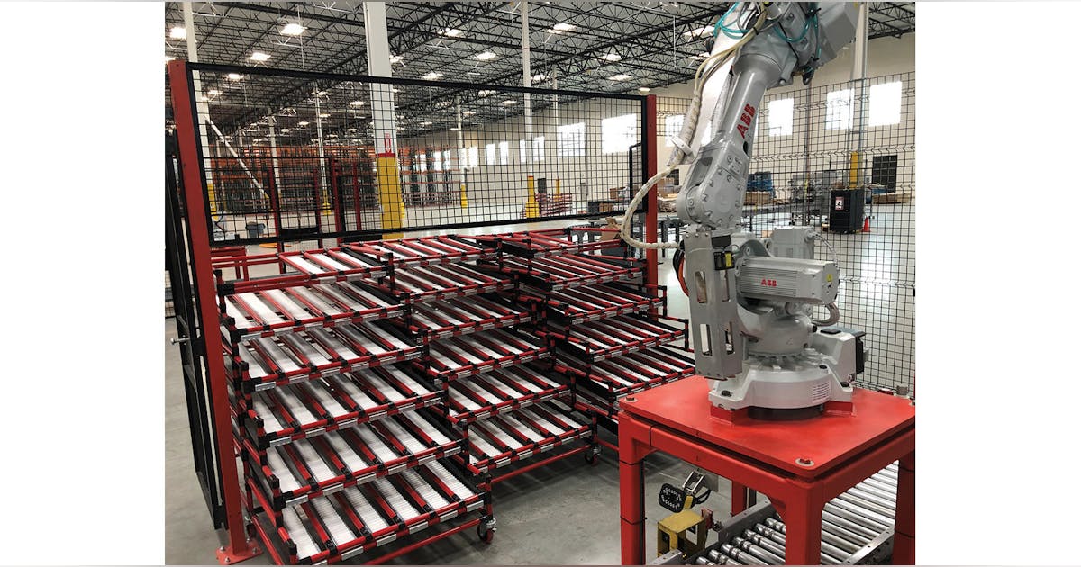 Stair-Stepped Flow Rack | Material Handling and Logistics