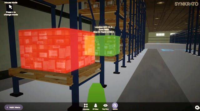 Synkrato Real Warehouse View Using Ar