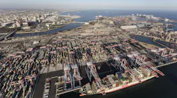 Aerial view of the Port of Los Angeles.