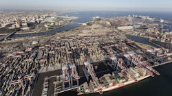 Aerial view of the Port of Los Angeles. Aerial view of the Port of Los Angeles.