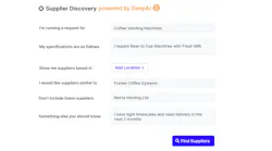 Deep Stream Supplier Discovery