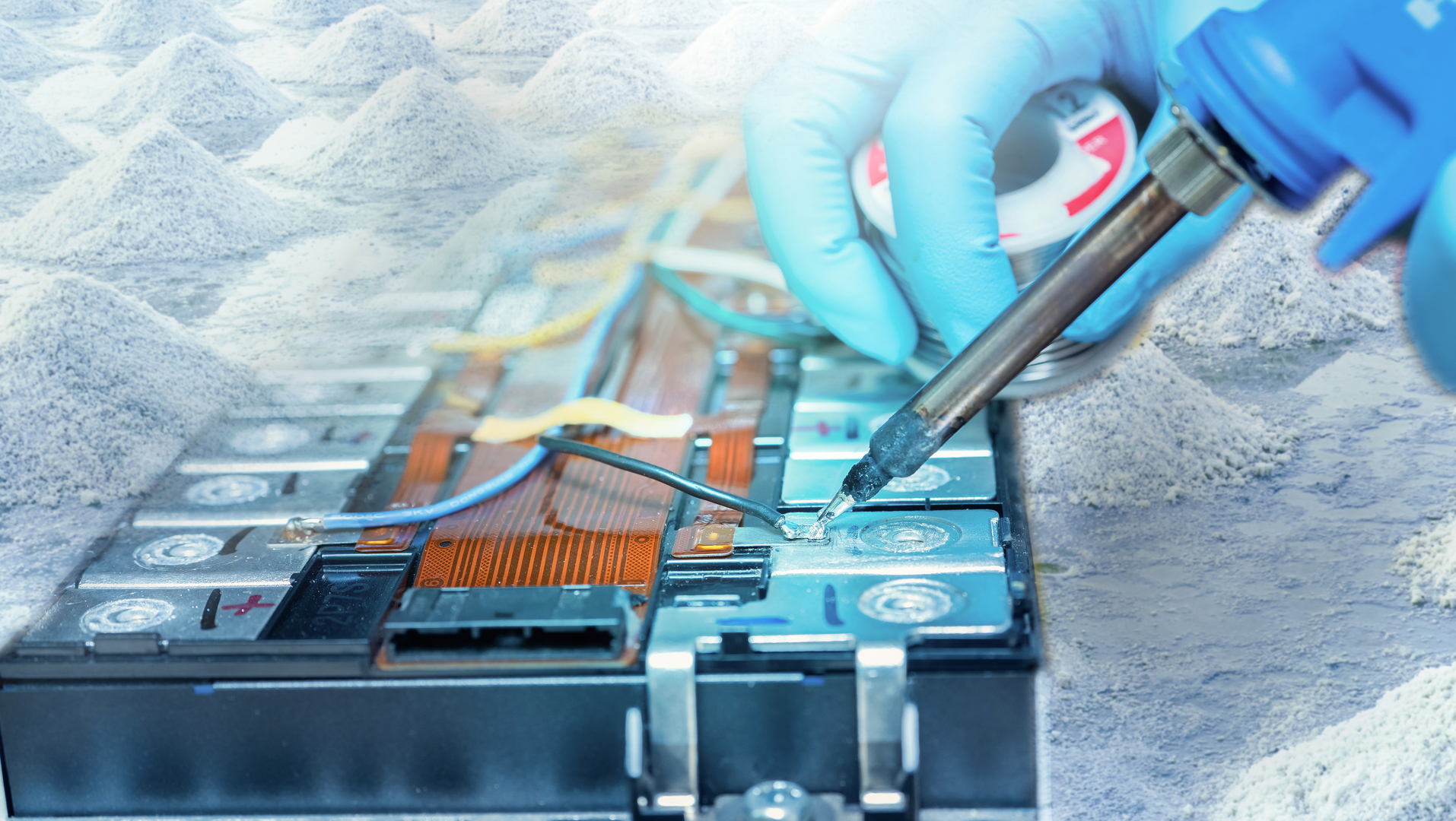 Rechargeable sodium-ion battery and salt farm for lithium-ion alternative concept.