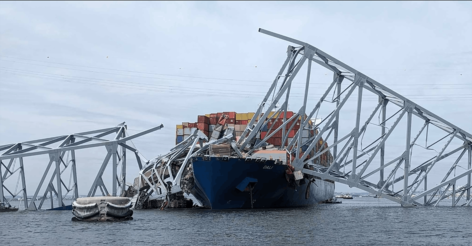 U.S. Army Corps of Engineers staff onboard Hydrographic Survey Vessel CATLETT observe the damage resulting from the collapse of the Francis Scott Key Bridge in Baltimore, March 26, 2024. In accordance with USACE&rsquo;s federal authorities, USACE will lead the effort to clear the channel as part of the larger interagency recovery effort to restore operations at the Port of Baltimore.
