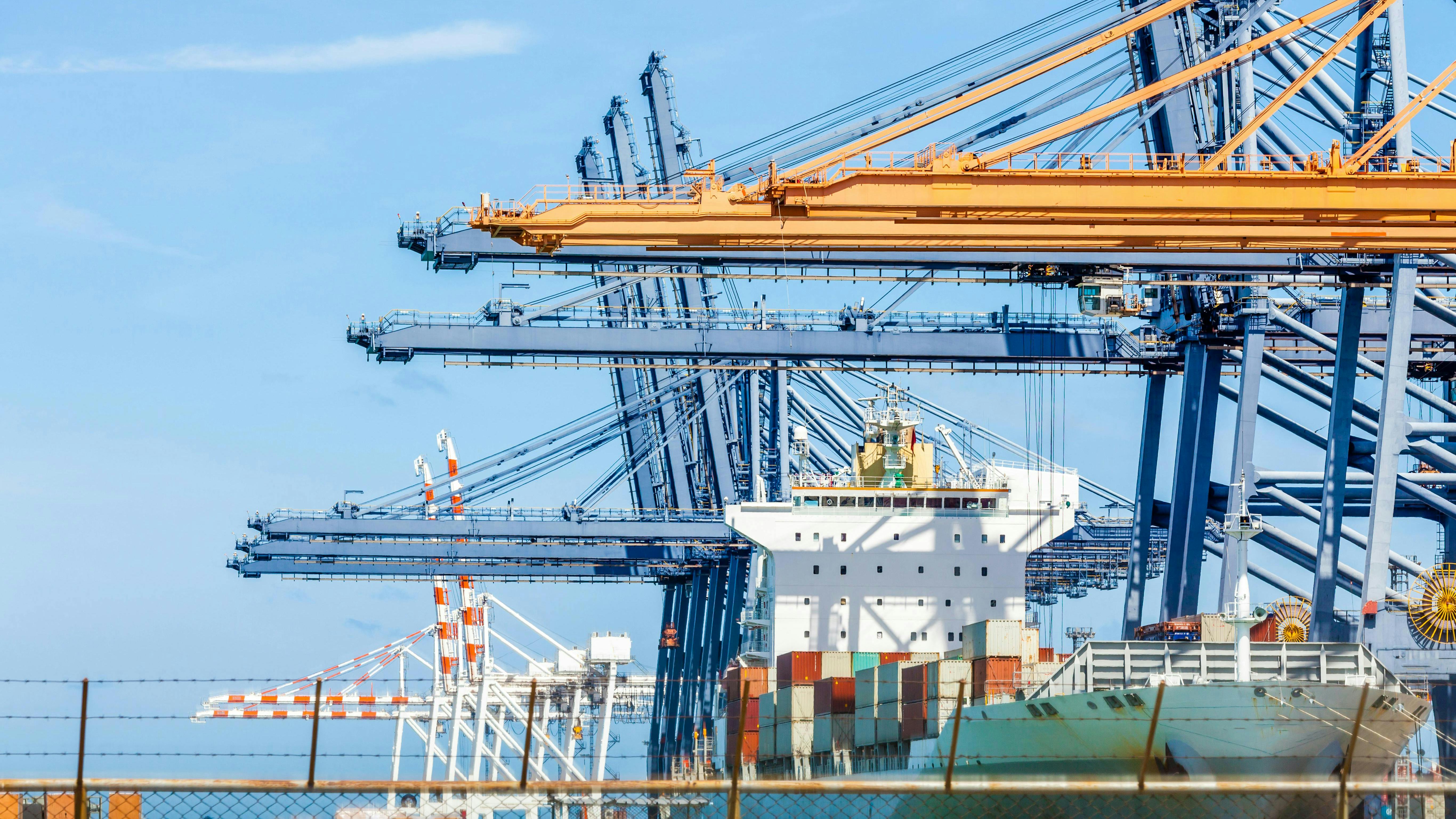 66082520704ecf001e3dc094 Cranes At Port