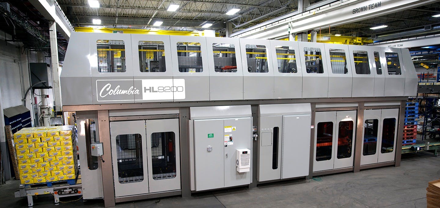 Columbia Machine palletizer for beverage